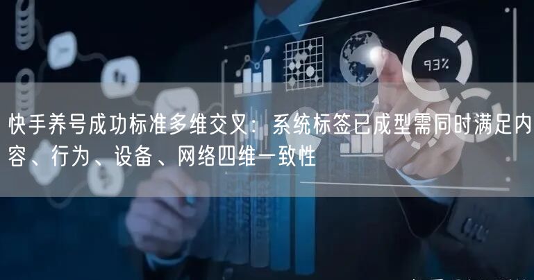 快手养号成功标准多维交叉：系统标签已成型需同时满足内容、行为、设备、网络四维一致