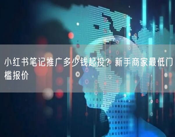 小红书笔记推广多少钱起投?新手商家最低门槛报价