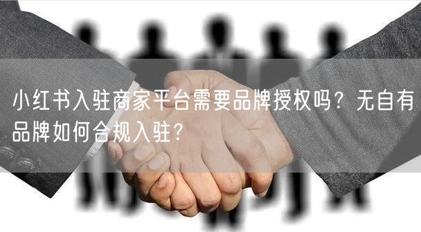 小红书入驻商家平台需要品牌授权吗?无自有品牌如何合规入驻?