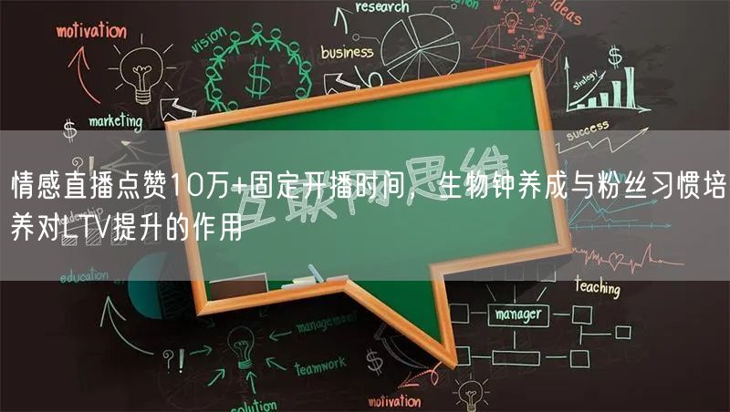 情感直播点赞10万+固定开播时间,生物钟养成与粉丝习惯培养对LTV提升的作用