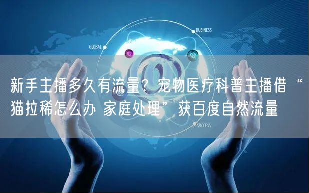 新手主播多久有流量?宠物医疗科普主播借“猫拉稀怎么办 家庭处理”获百度自然流量