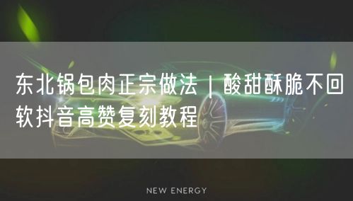 东北锅包肉正宗做法|酸甜酥脆不回软抖音高赞复刻教程