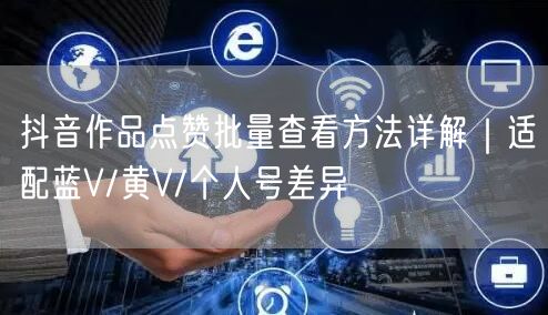 抖音作品点赞批量查看方法详解|适配蓝V/黄V/个人号差异