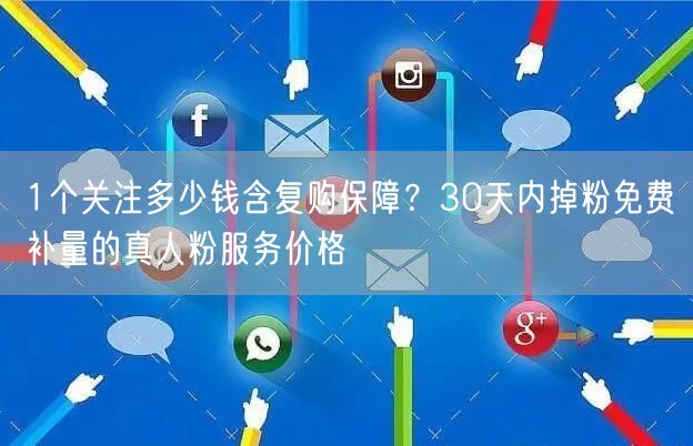 1个关注多少钱含复购保障?30天内掉粉免费补量的真人粉服务价格