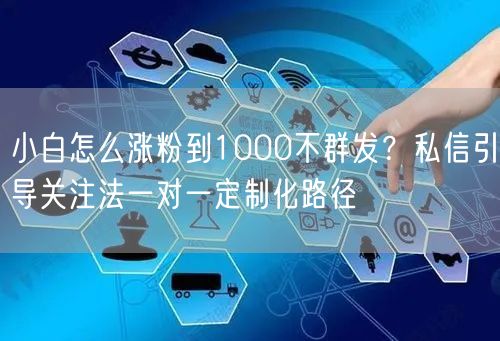 小白怎么涨粉到1000不群发?私信引导关注法一对一定制化路径