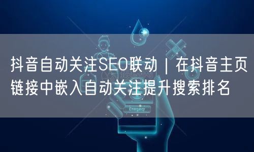 抖音自动关注SEO联动|在抖音主页链接中嵌入自动关注提升搜索排名